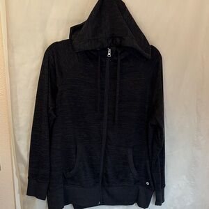 90 Degree By Reflex Charcoal Zip-Up Jacket